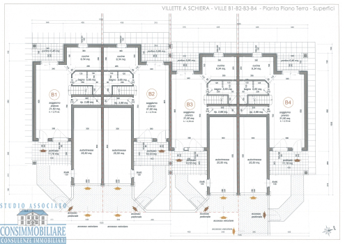 superfici piano terra B1 B2 B3 B4